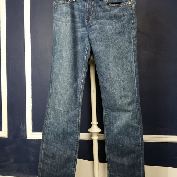 7 For All Mankind Womens Blue Straight Leg Cotton - Picture 1 of 6